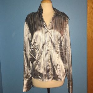 Beautiful silky button down the front shirt